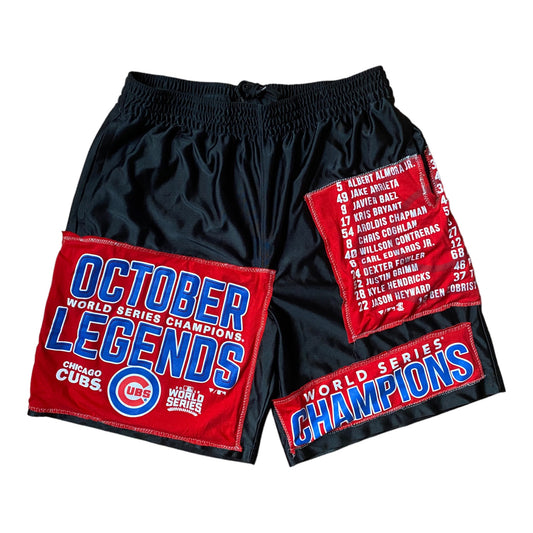 Upcycled Chicago Cubs World Series Drawstring Shorts